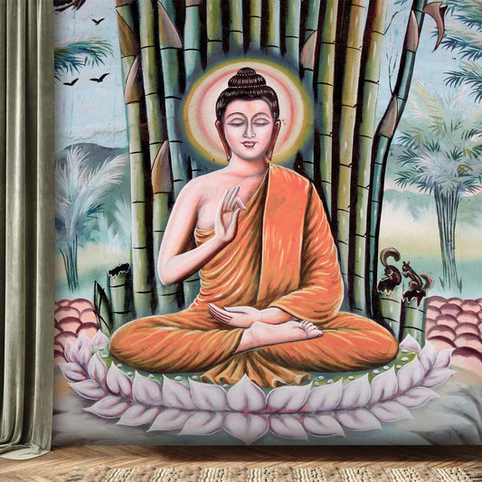 “Meditating Buddha” Mural Wallpaper | WP 088