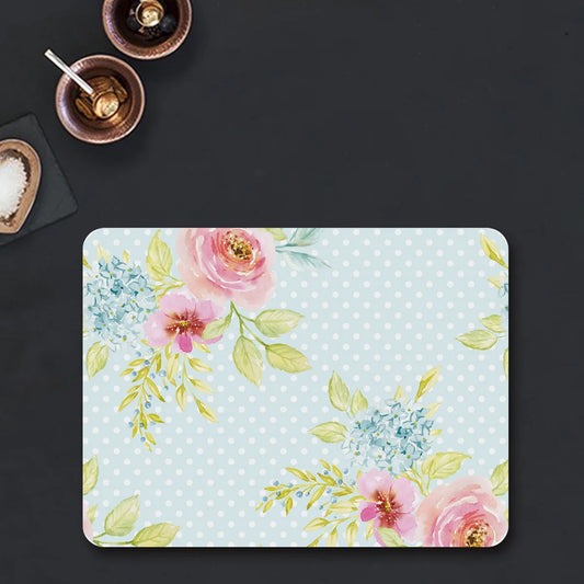 Vintage roses on dotted background Table Mat | TM 039 (set of 2)