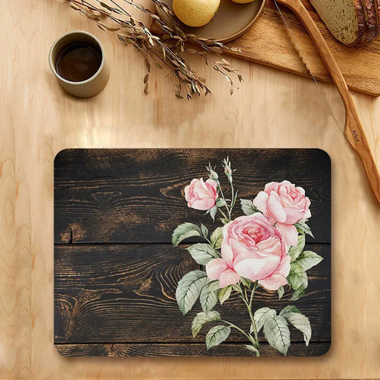 Vintage Roses On Weathered Wood Tablemats | TM 088 (set of 2)