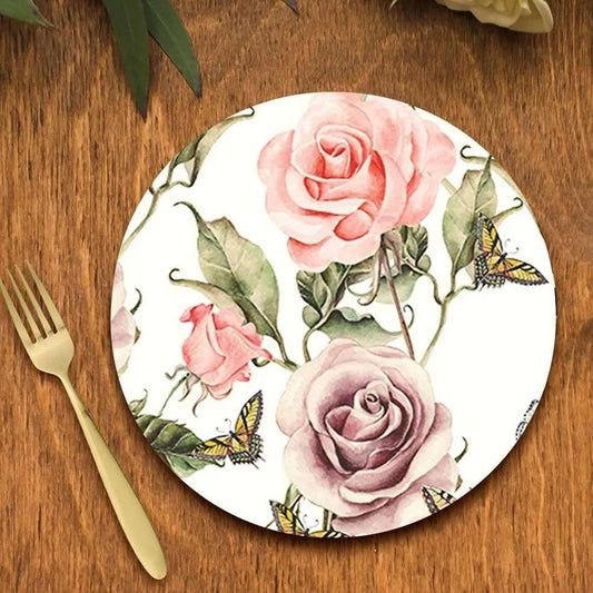 Roses and butterflies Trivets | CST 029 (set of 2)