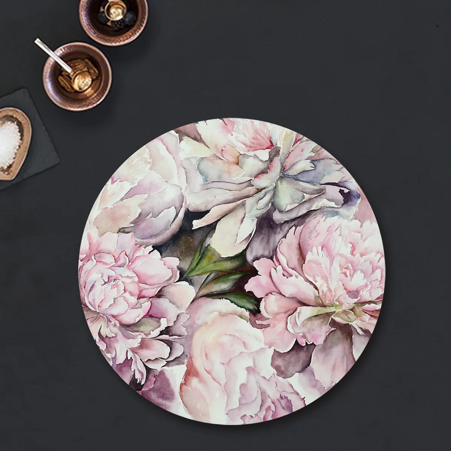 watercolor peonies Table Mat | Placemats TM 049 (set of 2)