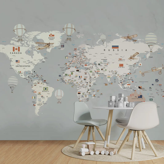 Detailed World Map Wallpaper | WP 188