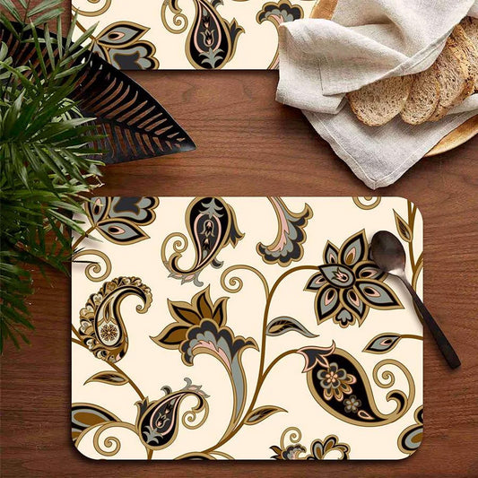 Arabic Ornamental Flowers Table mats | TM 069 (set of 2)