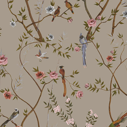 Birds of paradise Wallpaper (Beige) | WP 152