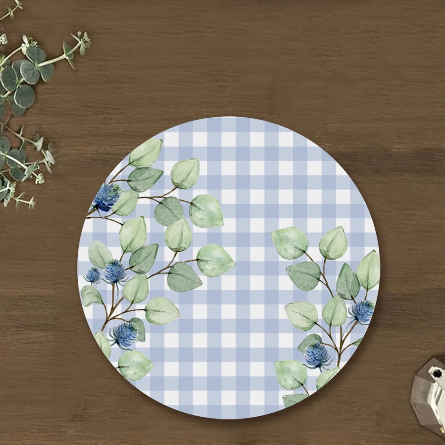 Blue and White Check Table Mat | Placemats TM 051 (set of 2)