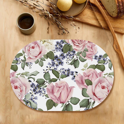 Rose buds and blue flowers Table Mat | TM 002 (set of 2)