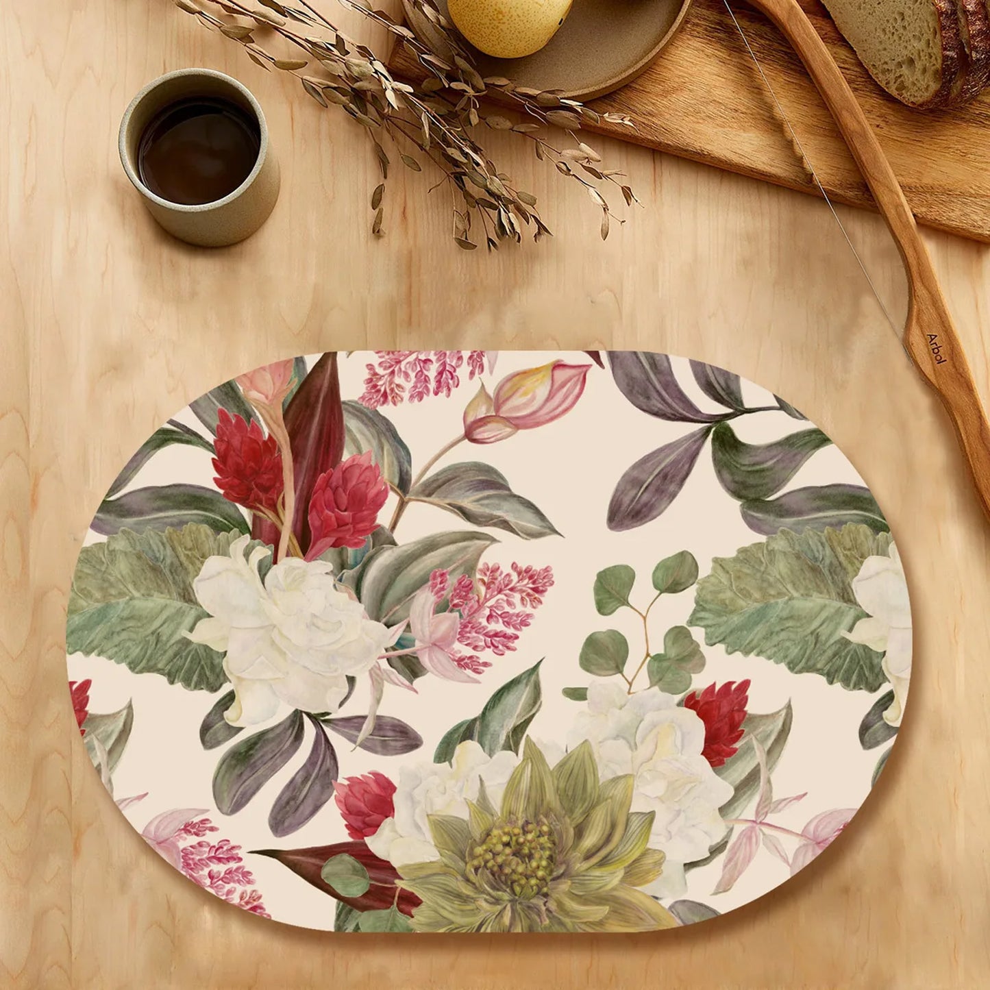“Exotic Blooms” Table Mat | TM 019 (set of 2)