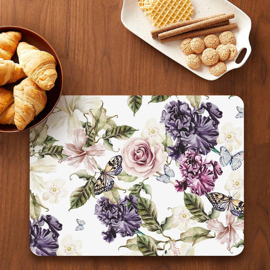 Iris and Hibiscus Flowers Tablemats | TM 015 (set of 2)