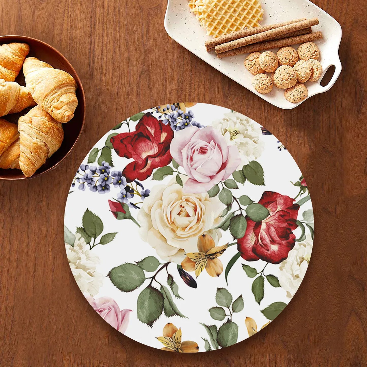 Pink and red roses Table Mat | TM 010 (set of 2)