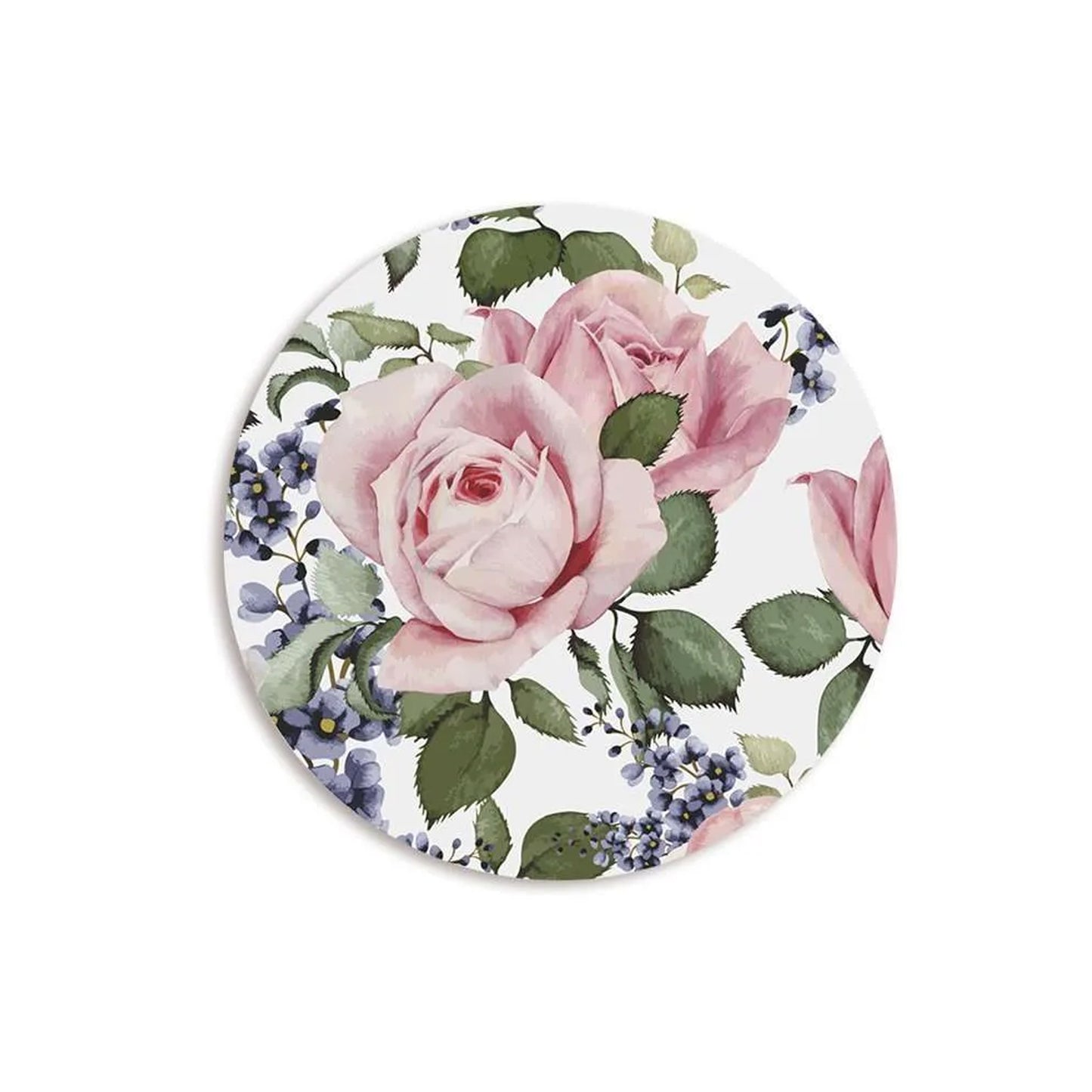 Rose buds and blue flowers Trivets | CST 002 (set of 2)