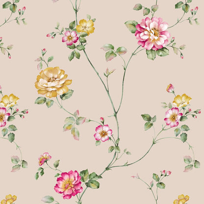 Trail Of Vintage Roses (Blush) Wallpaper | WP 030