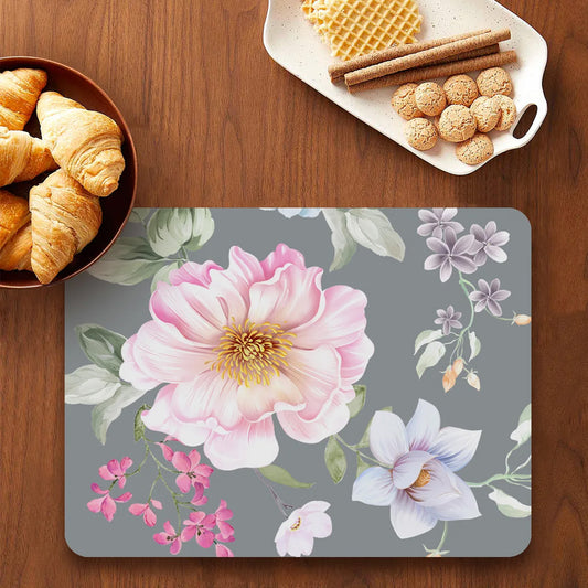 watercolor Flowers,leaves and buds Table Mat | TM 029 (set of 2)