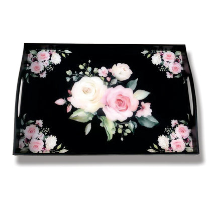Water Color Floral Tray