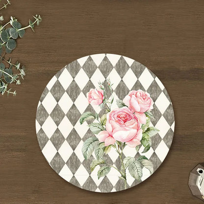 Pink Roses on Vintage Background Tablemats | TM 093 (set of 2)
