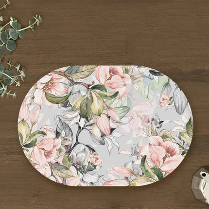 Spring branches on pale blue background Table Mat | TM 023 (set of 2)