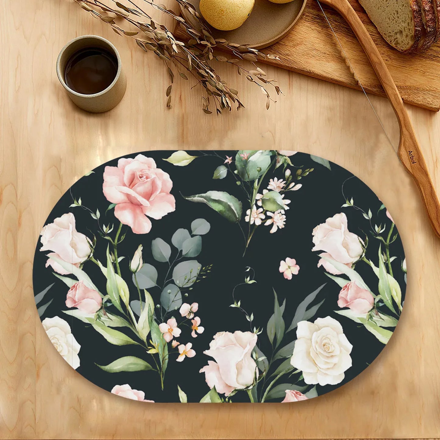 watercolor floral Table Mat | TM 047 (set of 2)