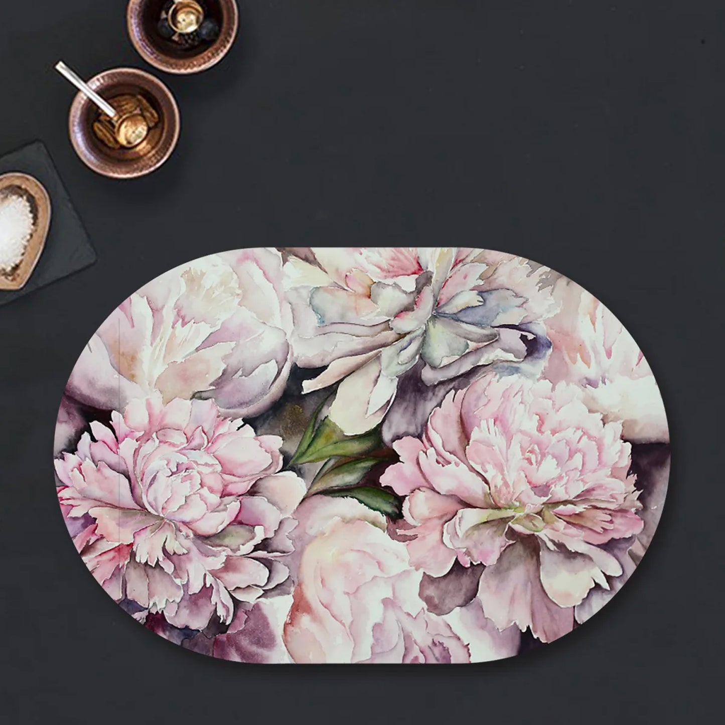 watercolor peonies Table Mat | Placemats TM 049 (set of 2)