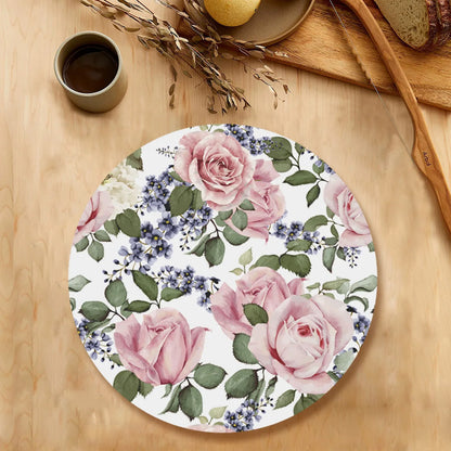 Rose buds and blue flowers Table Mat | TM 002 (set of 2)