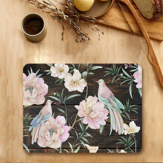“Exotic Birds & Flowers” Tablemats | TM 096 (set of 2)