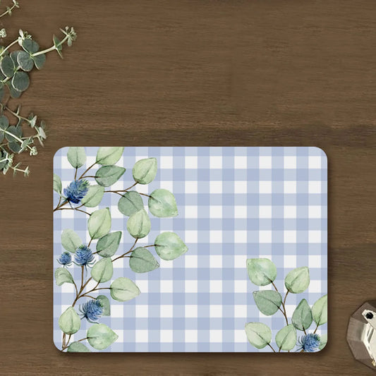 Blue and White Check Table Mat | Placemats TM 051 (set of 2)