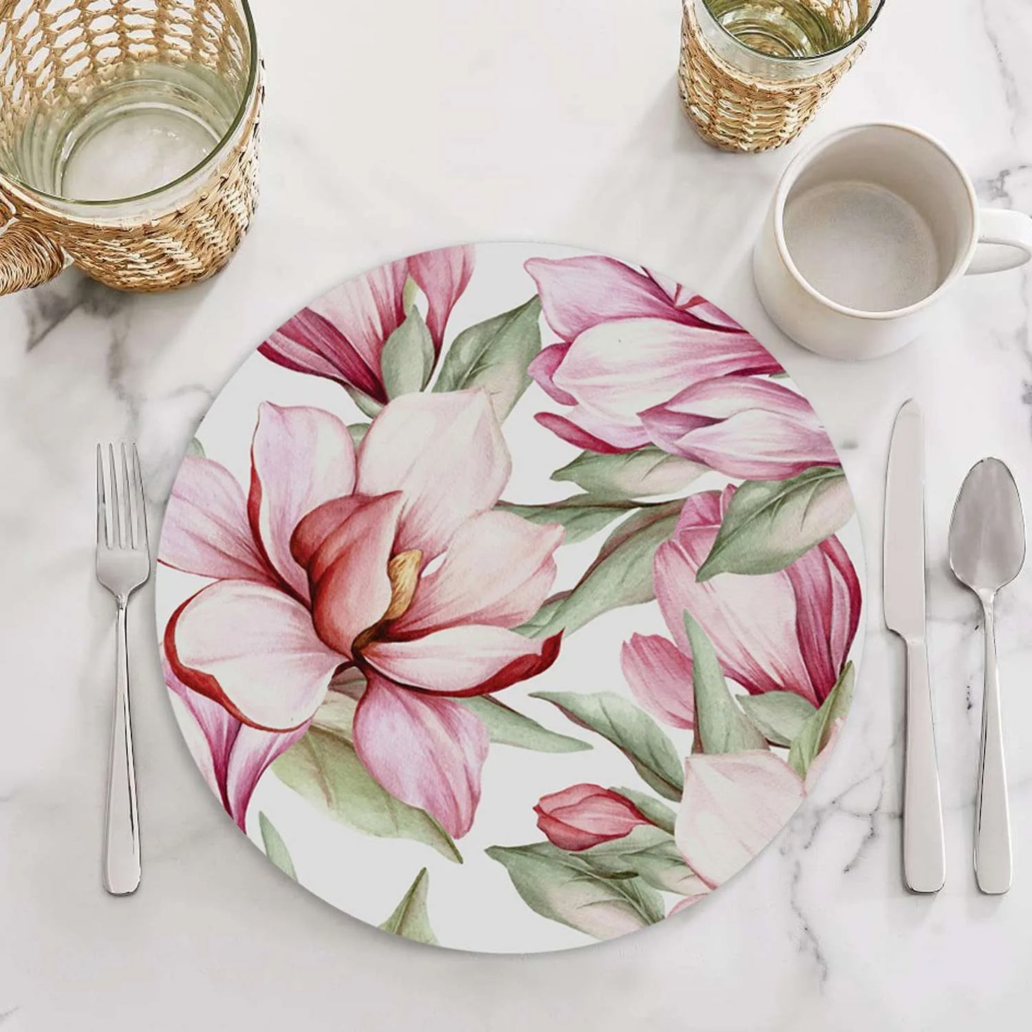 Blooming magnolia Table Mat | TM 016 (set of 2)