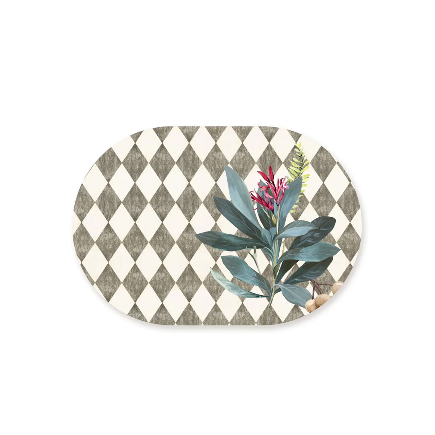 “Sage Leaves” (Ash Grey) Tablemats | TM 083 (set of 2)