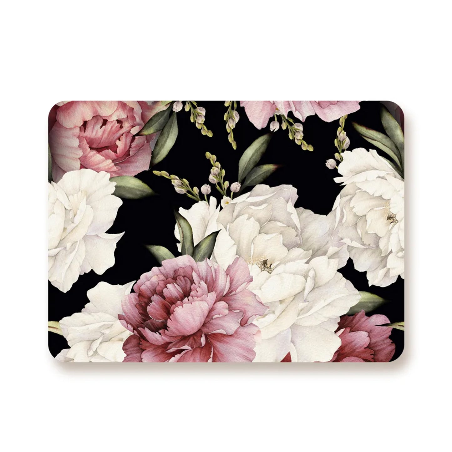 watercolor peonies on dark background Table Mat | Placemats TM 058 (set of 2)