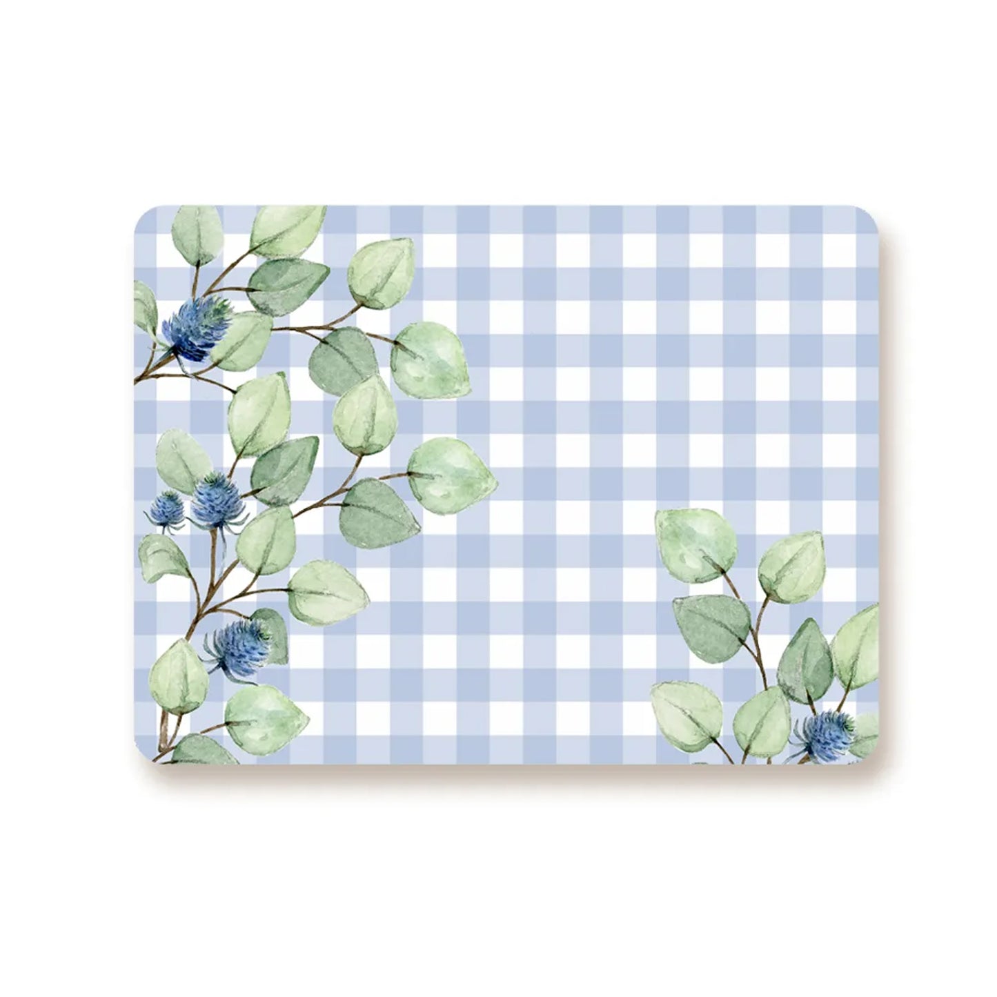 Blue and White Check Table Mat | Placemats TM 051 (set of 2)