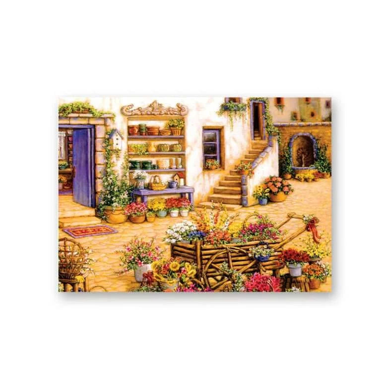 Courtyard Flower Shoppe Canvas | ART-026