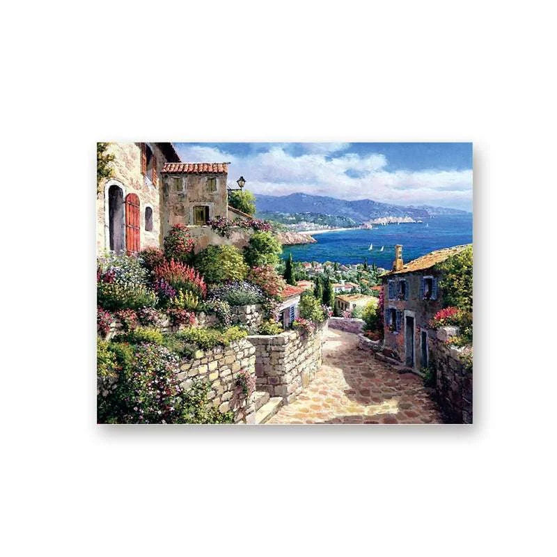 Mediterranean Scenic Seaside Canvas