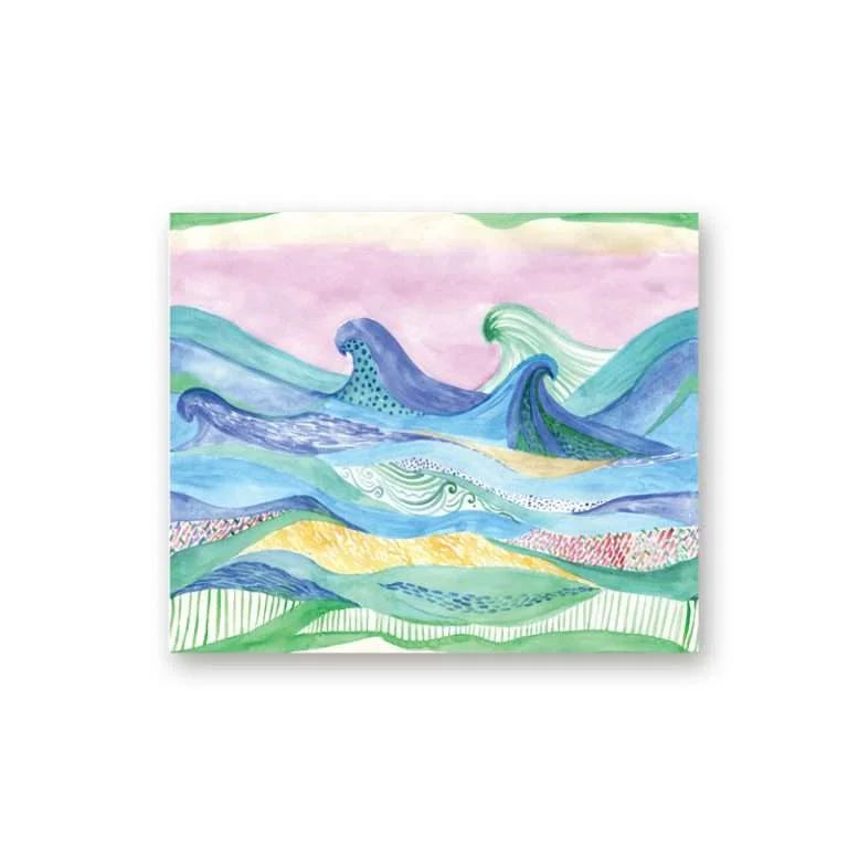 Abstract Mountains and Sea Waves Canvas