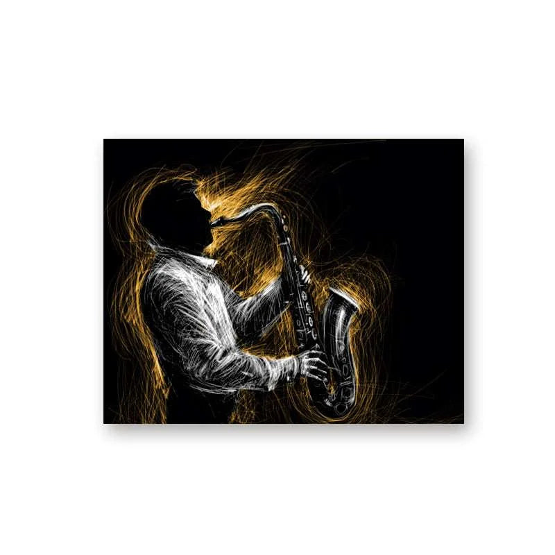 Jazz Saxophone Player Canvas | ART-043
