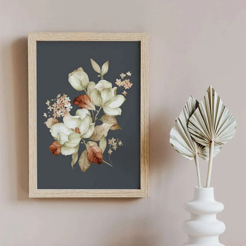 Magnolia Flowers Bunch Canvas | ART-054