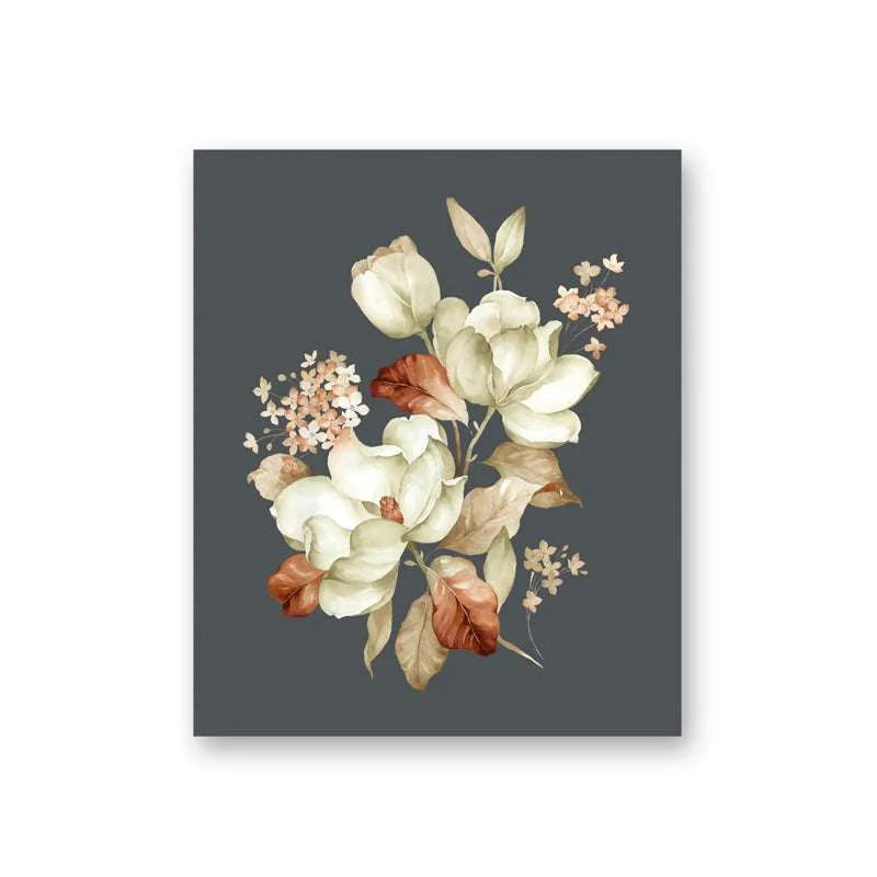 Magnolia Flowers Bunch Canvas | ART-054