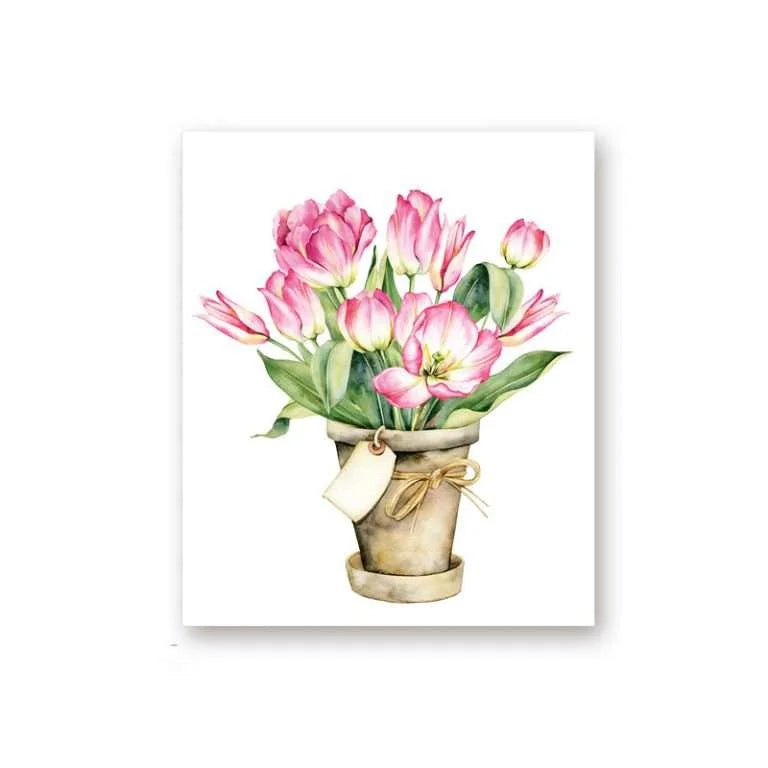 Bouquet Of Tulips in a Pot Canvas