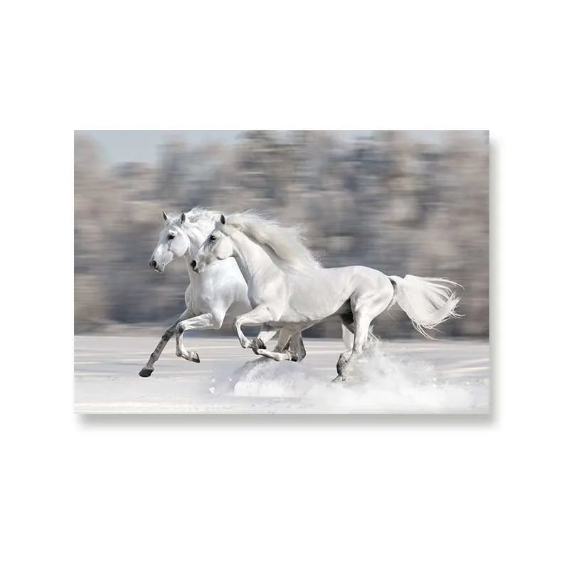 Two Running Horses Wall Art