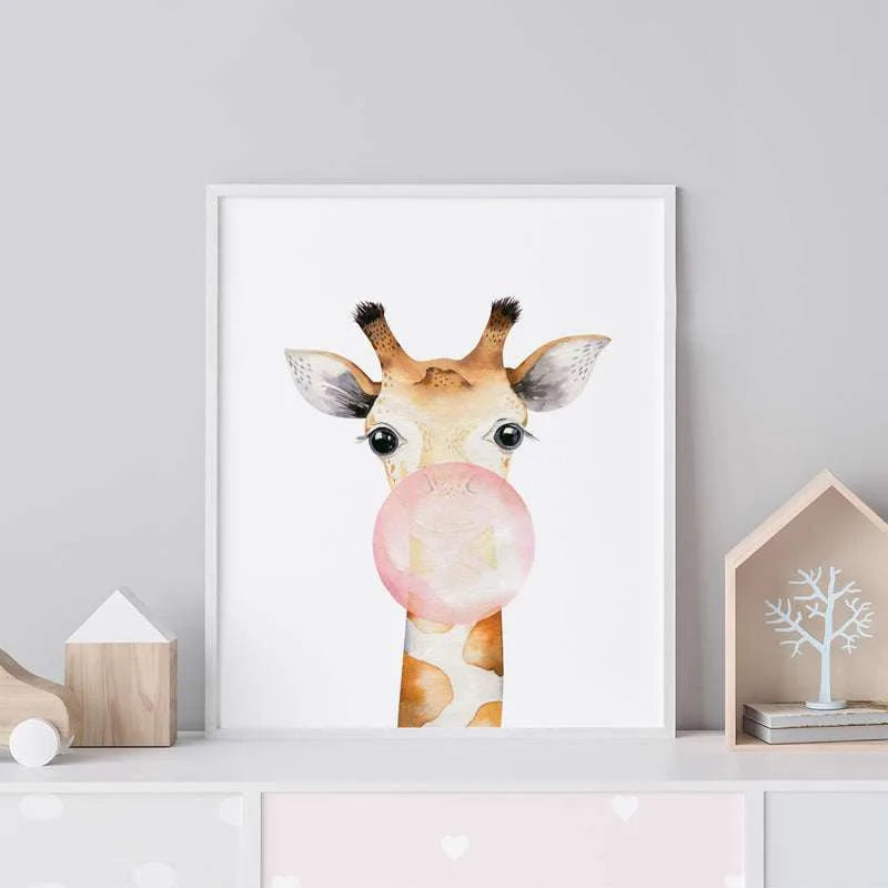 Cute Giraffe Canvas | ART-027