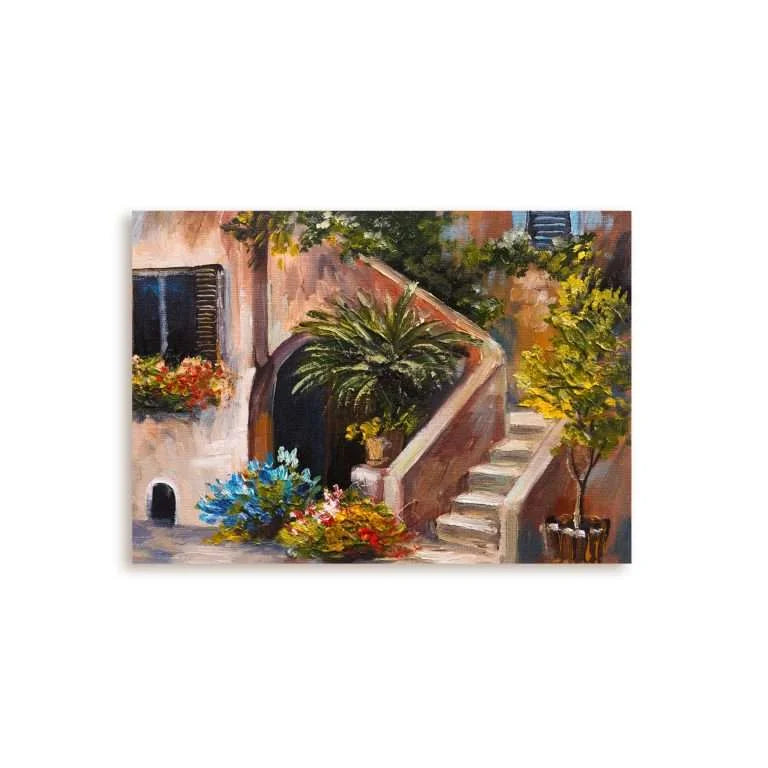 House In Greece Canvas