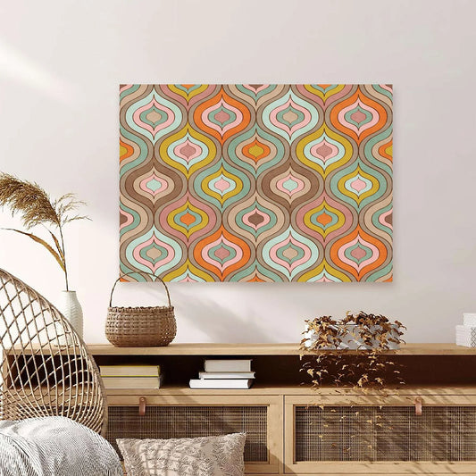 Multicolor Moroccan Pattern Canvas