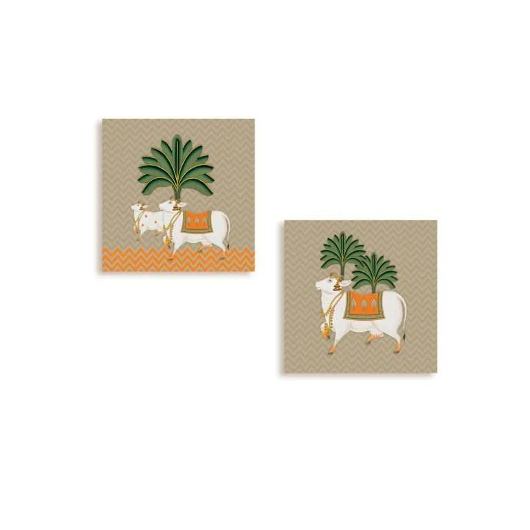 Kamdhenu Cow Canvas