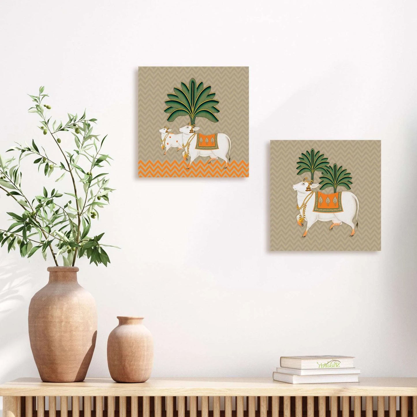 Kamdhenu Cow Canvas
