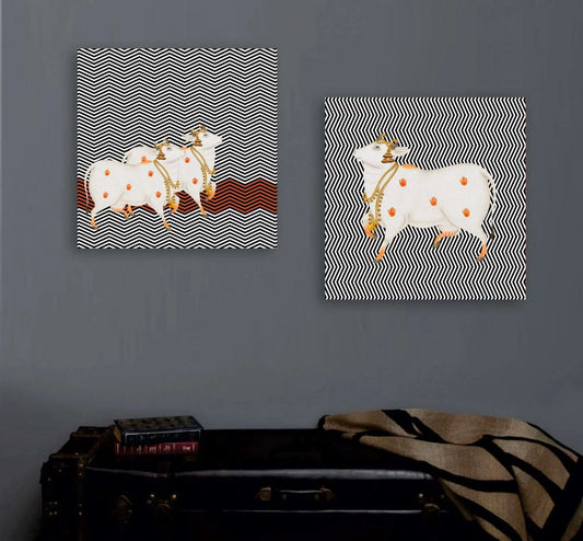 Kamdhenu Cows Canvas