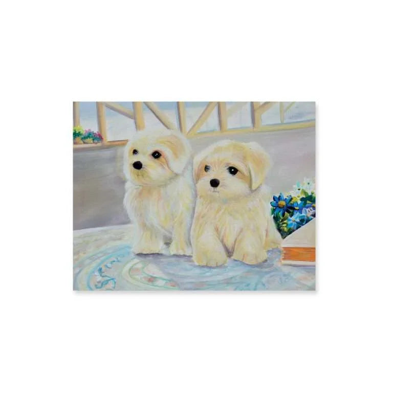 Cute Maltese Puppy Canvas
