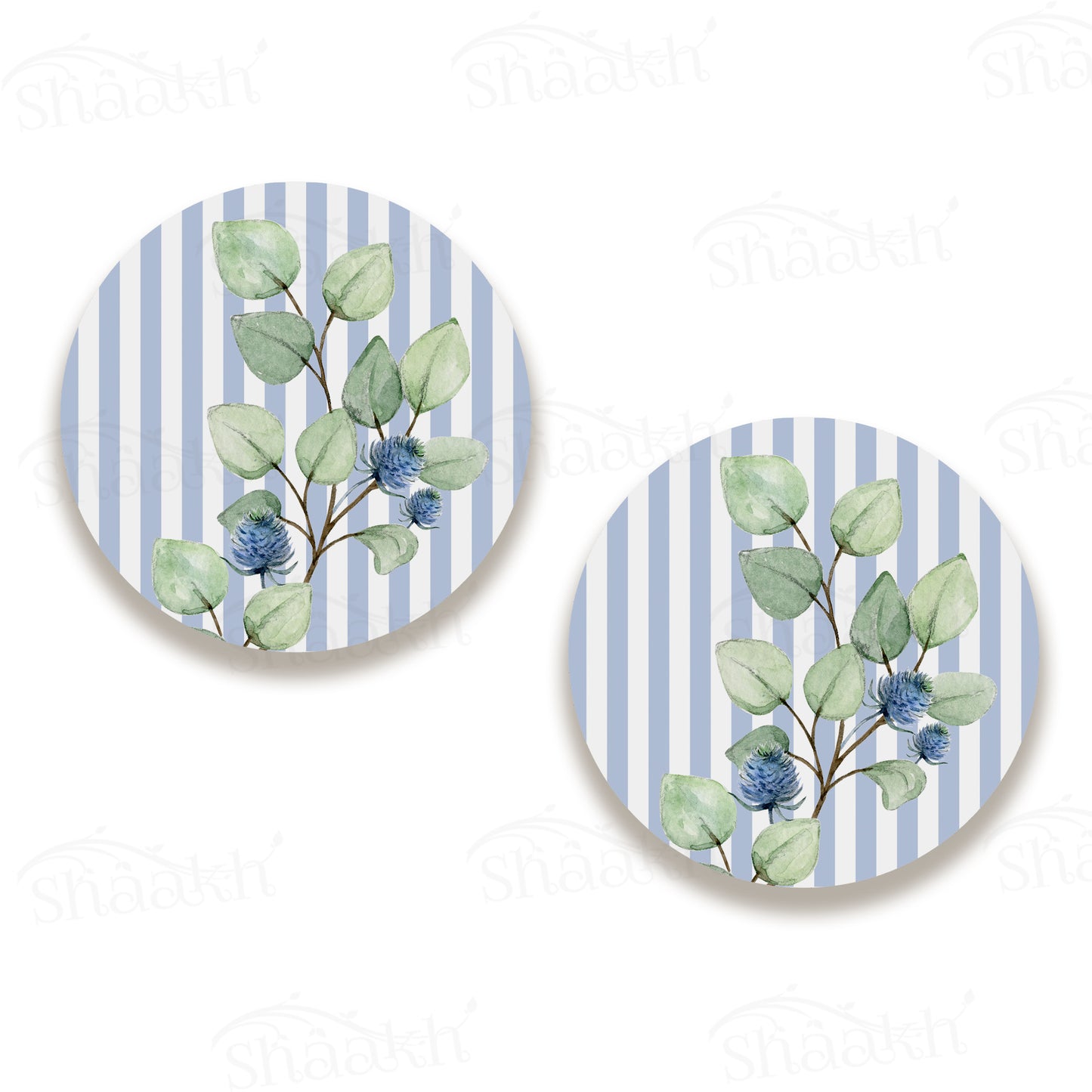 Blue and White Check Coasters | CT 1100