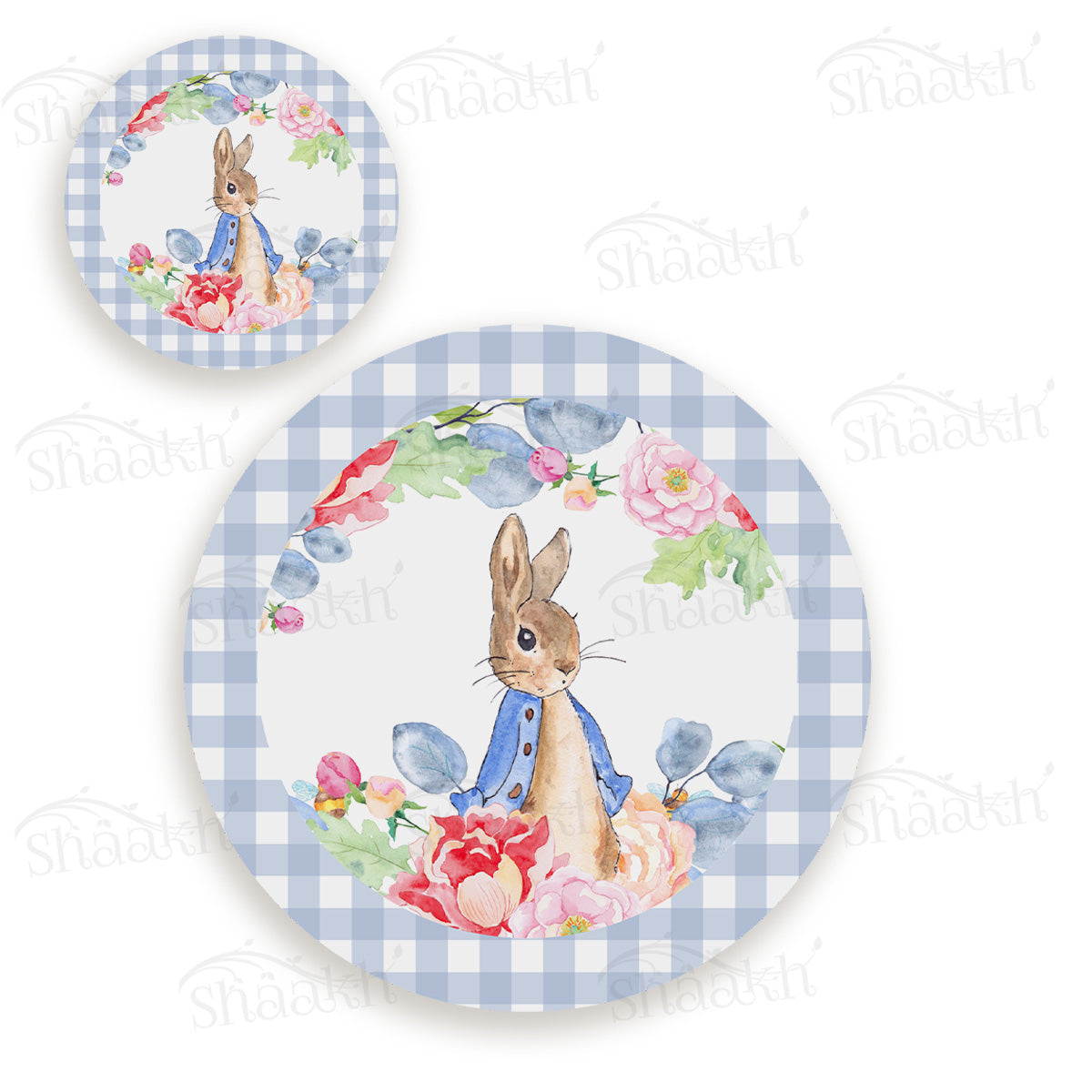 Bunny in Wonderland Coordinated Set | TWC 081 (8 Mats, 4 Trivets)
