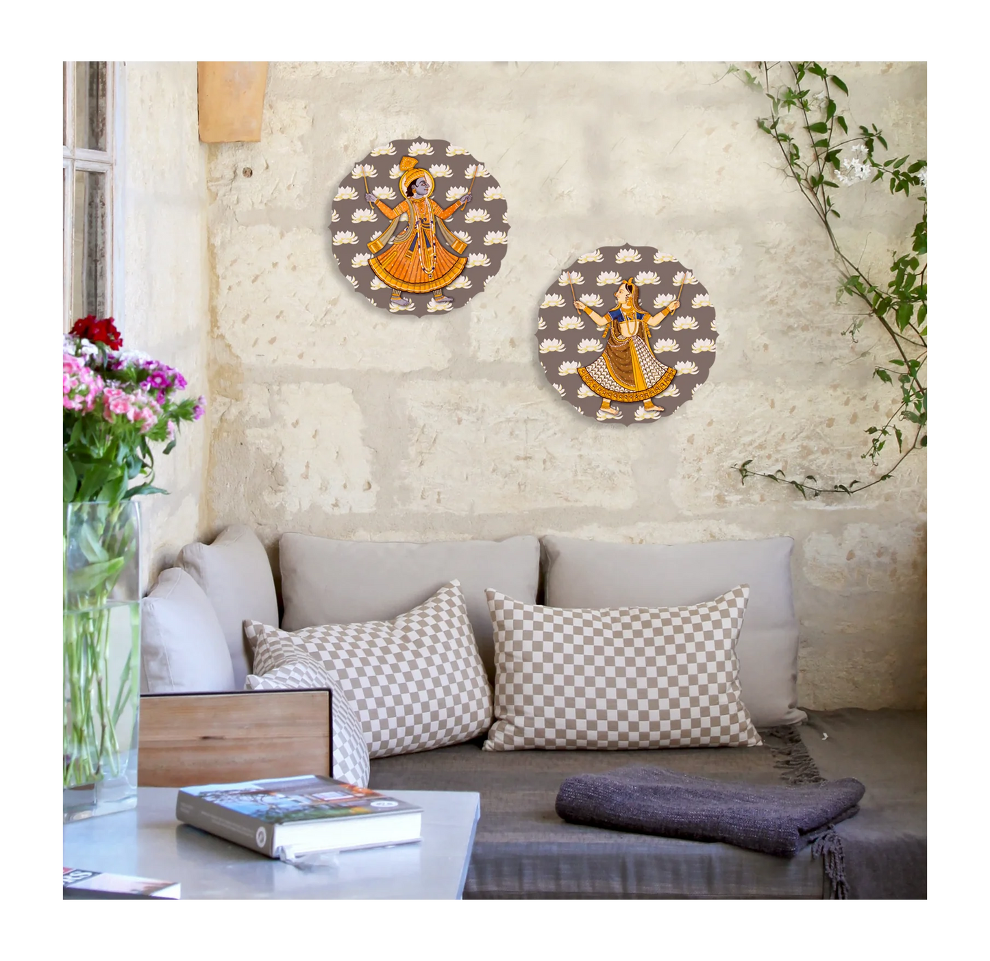 Radha Krishna Wall Plates | RWA 024