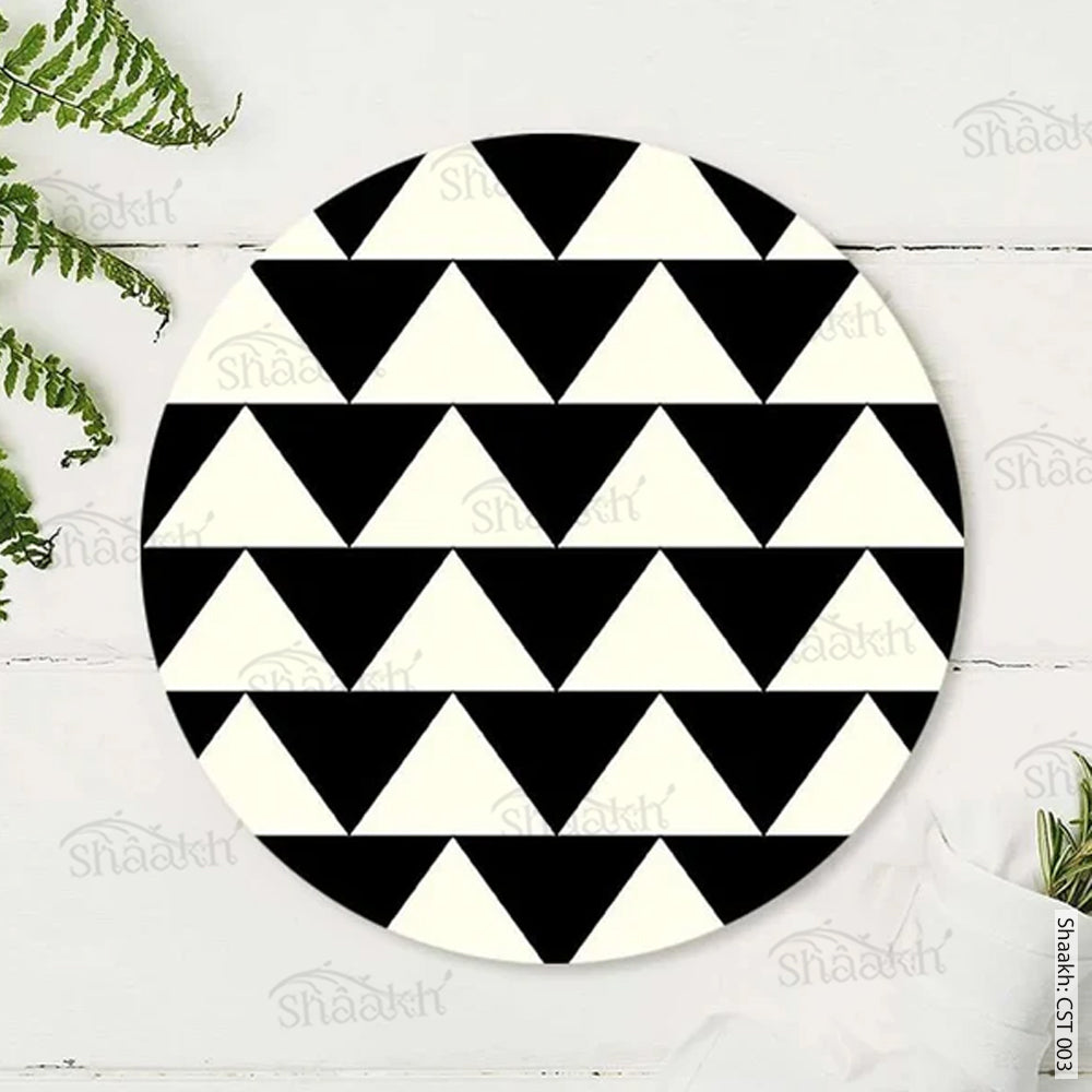 Black & White Triangle Trivets | CST 003 (set of 2)