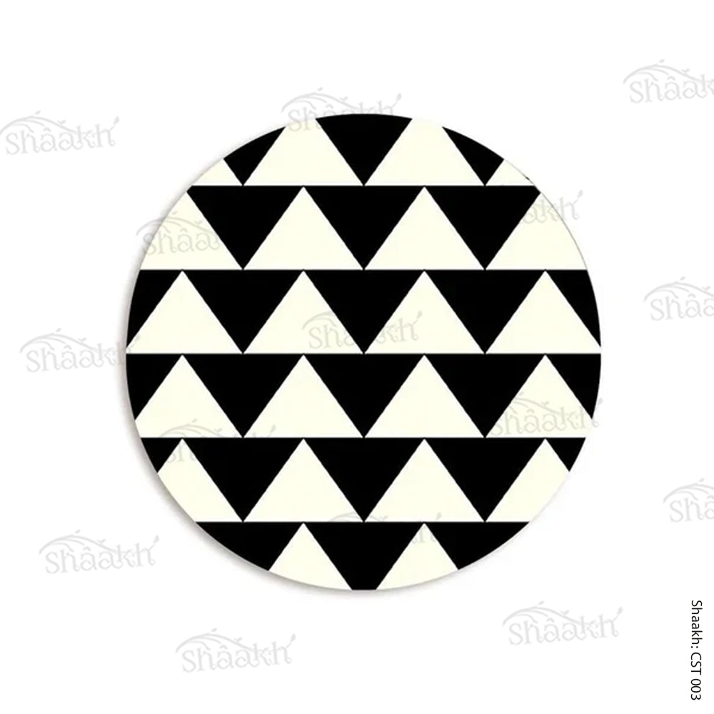 Black & White Triangle Trivets | CST 003 (set of 2)