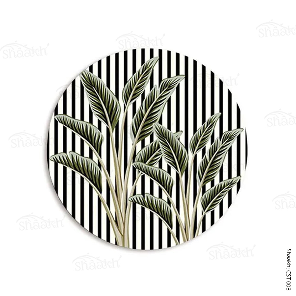 Tropical Jungle (Black) Trivets | CST 008 (set of 2)