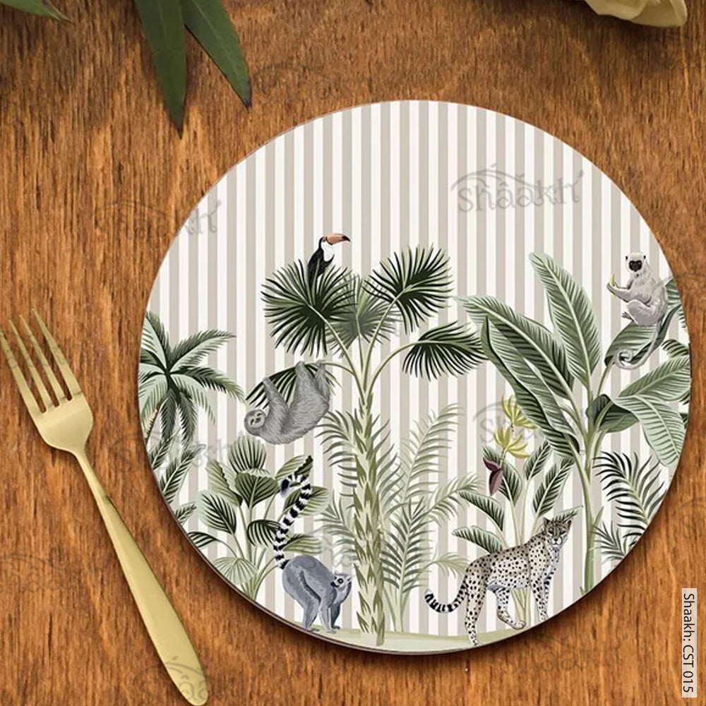 Tropical forest print Trivets | CST 015 (set of 2)